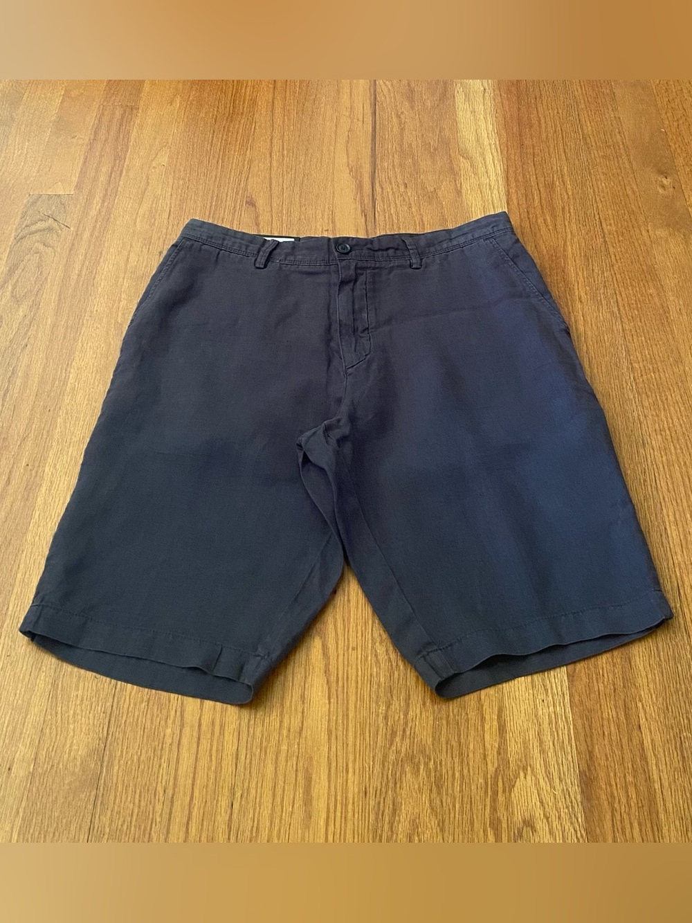 Hugo Boss Linen Flat Front Rigan Men's Shorts